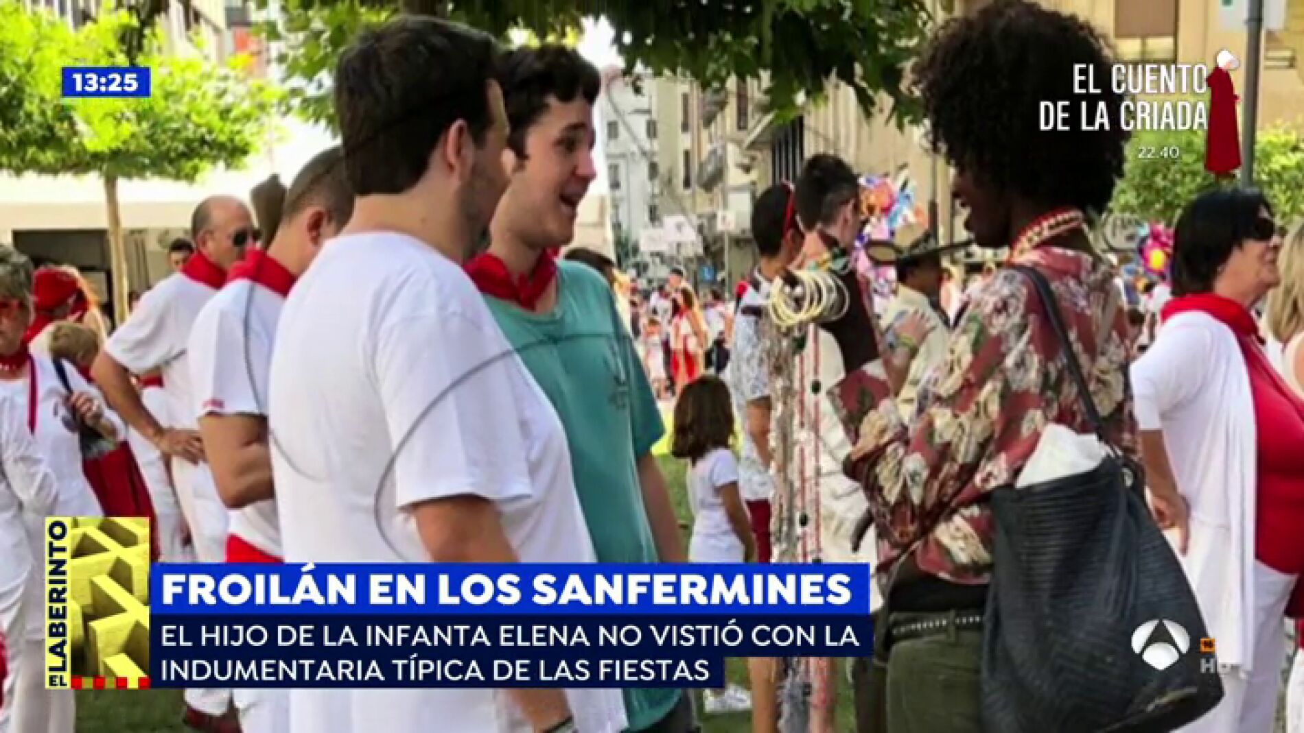 Froil&aacute;n, un joven con ganas de fiesta en los Sanfermines que se salta el 'dress code'