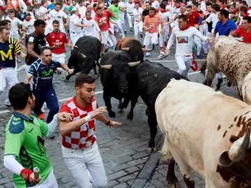Cuarto encierro de los Sanfermines 2018 Cuarto encierro de los Sanfermines 2018