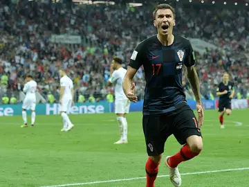 Mario Mandzukic celebra su decisivo gol en el tiempo extra ante Inglaterra Mario Mandzukic celebra su decisivo gol en el tiempo extra ante Inglaterra