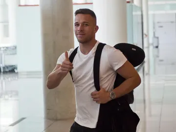 Arthur, a su llegada a Barcelona Arthur, a su llegada a Barcelona