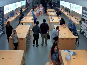 Robo en una tienda de Apple de Nueva York