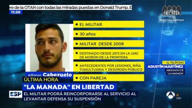 El militar de 'La Manada' podrá reincorporarse al servicio y cobrará el 100% de su sueldo