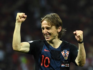 Luka Modric celebra el pase a la final
