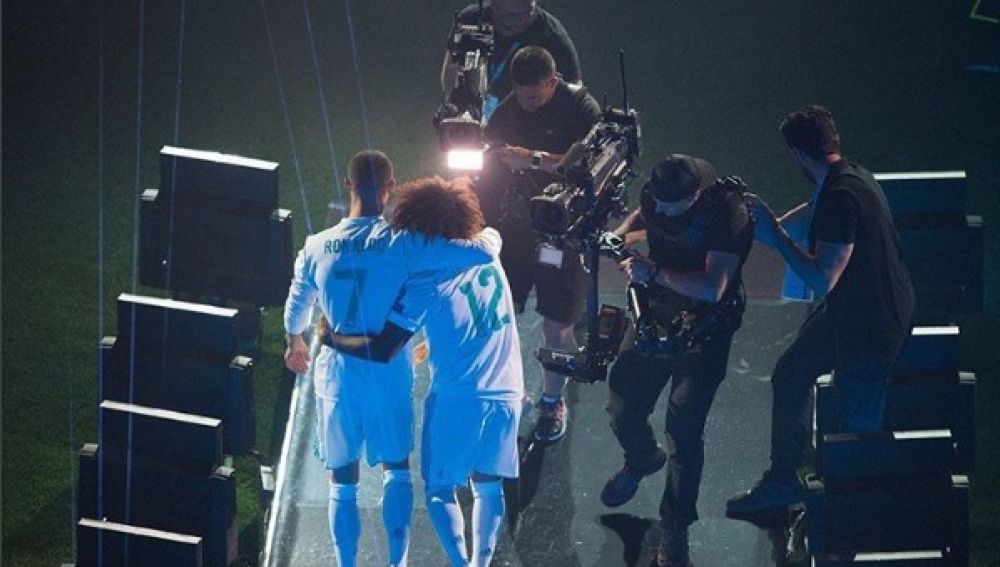 Marcelo y Cristiano, juntos en el Bernabéu