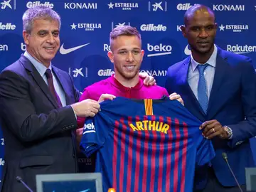 Arthur, en su presentación con el FC Barcelona Arthur, en su presentación con el FC Barcelona