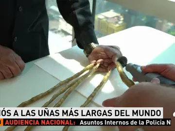 El hombre con las uñas más largas del mundo se las corta por primera vez después de 66 años El hombre con las uñas más largas del mundo se las corta por primera vez después de 66 años