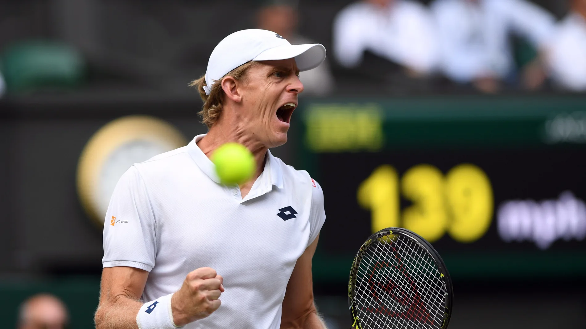 Kevin Anderson celebrando su victoria ante Isner Kevin Anderson celebrando su victoria ante Isner