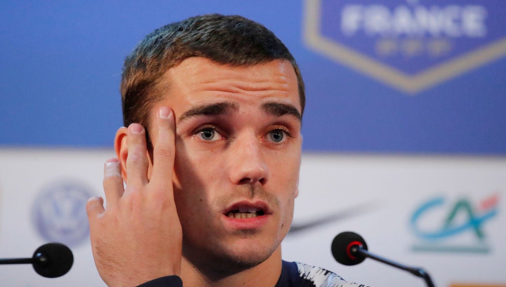 Griezmann en rueda de prensa