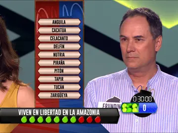 Erundino, del equipo de 'Los Lobos' hace pleno en una de las pruebas de '¡Boom!'  Erundino, del equipo de 'Los Lobos' hace pleno en una de las pruebas de '¡Boom!'