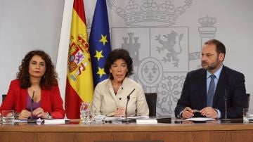 María Jesús Montero, Isabel Celaá y José Luis Ábalos