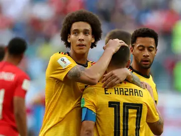 Hazard celebra su gol ante Inglaterra Hazard celebra su gol ante Inglaterra