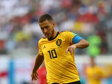 Hazard jugando con la selección belga Hazard jugando con la selección belga