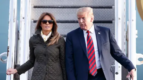 Donald y Melania Trump llegan a Escocia Donald y Melania Trump llegan a Escocia