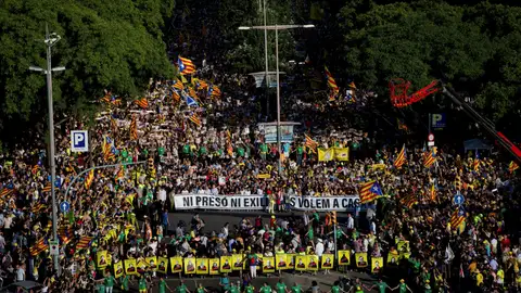 Manifestación en Barcelona por la liberación de los políticos presos Manifestación en Barcelona por la liberación de los políticos presos