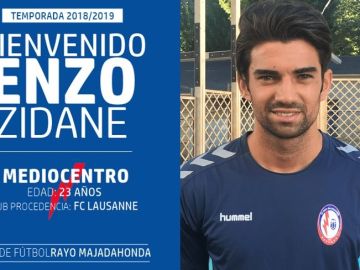Enzo Zidane, nueva incorporación del Rayo Majadahonda