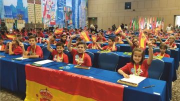 Niños españoles en el Campeonato Mundial de Cálculo Mental en Rusia