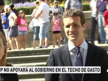 Casado avanza que el PP no apoyará el techo de gasto propuesto por el Gobierno de Sánchez Casado avanza que el PP no apoyará el techo de gasto propuesto por el Gobierno de Sánchez