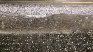Una gran tormenta, en algunos puntos con granizo.