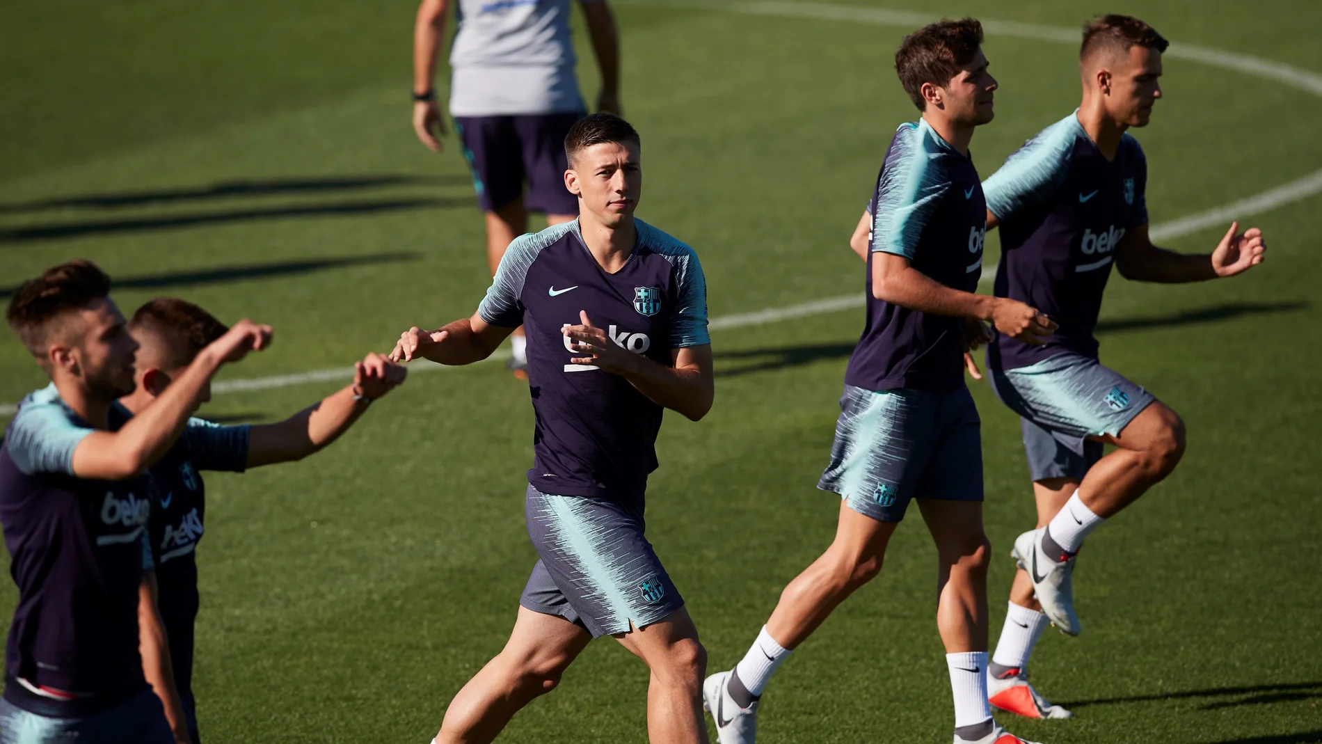 El FC Barcelona durante un entrenamiento El FC Barcelona durante un entrenamiento