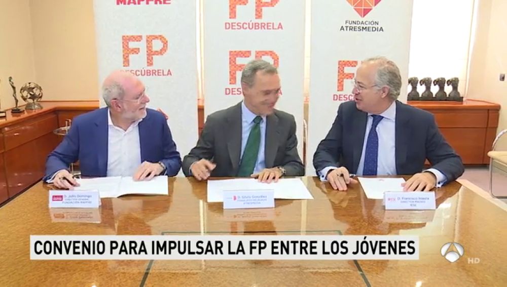 La Fundación ATRESMEDIA, Fundación MAPFRE y el IESE Business School firman un convenio de colaboración para impulsar la Formación Profesional entre los jóvenes