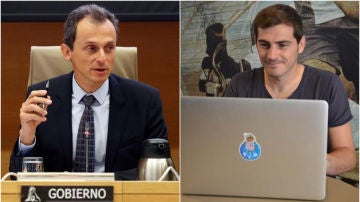 Pedro Duque e Iker Casillas