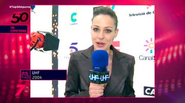 Eva González como reportera en Antena 3