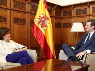 Soraya Sáenz de Santamaría y Pablo Casado