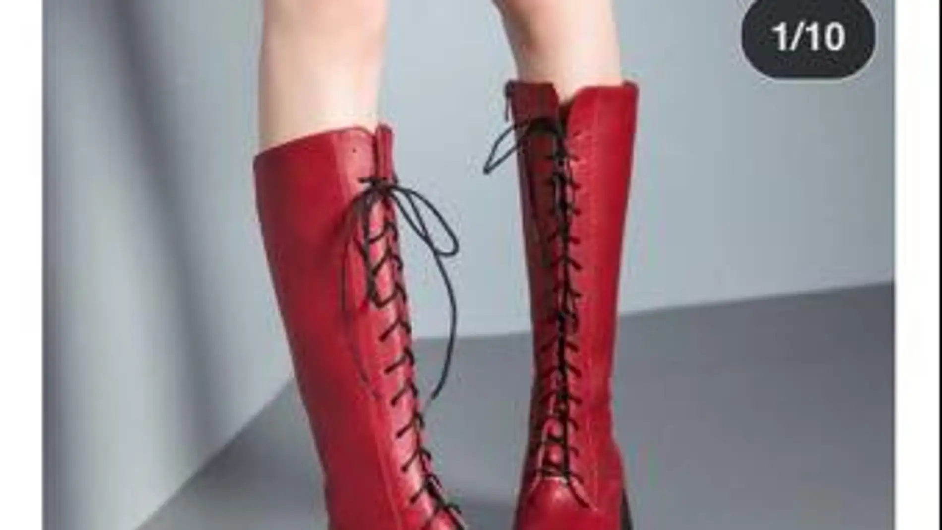 Anuncio de botas rojas