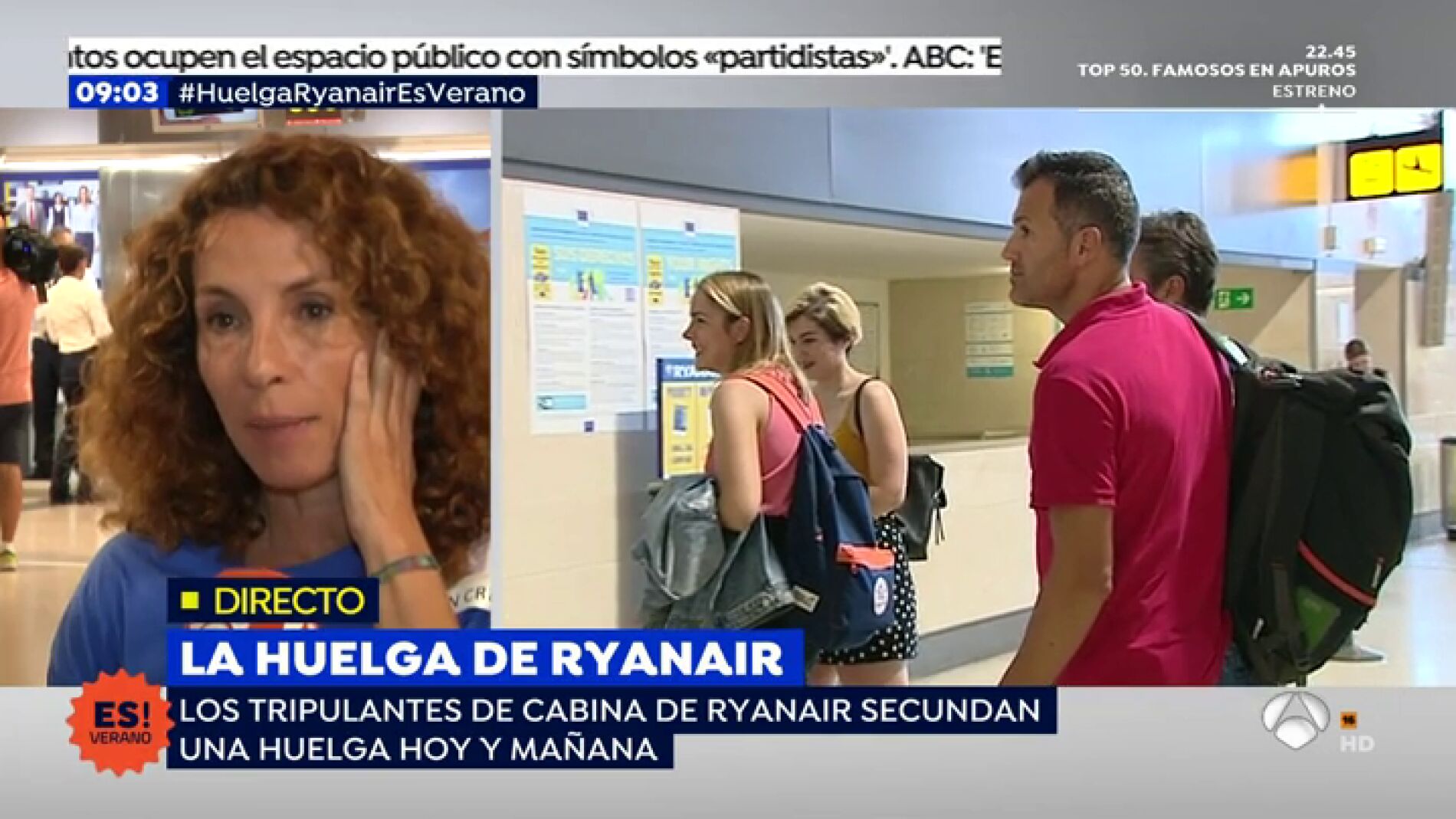 Huelga de tripulantes de cabina: "Ryanair quiere mantener contratos irlandeses y tener a sus empleados en Espa&ntilde;a como desplazados"