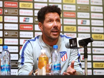 Simeone en rueda de prensa Simeone en rueda de prensa