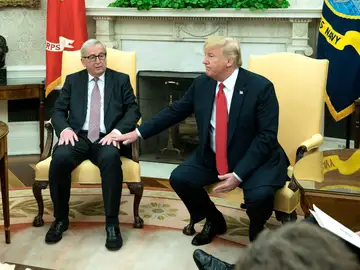 Jean Claude Juncker y Donald Trump Jean Claude Juncker y Donald Trump