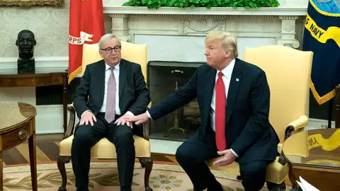 Jean Claude Juncker y Donald Trump Jean Claude Juncker y Donald Trump