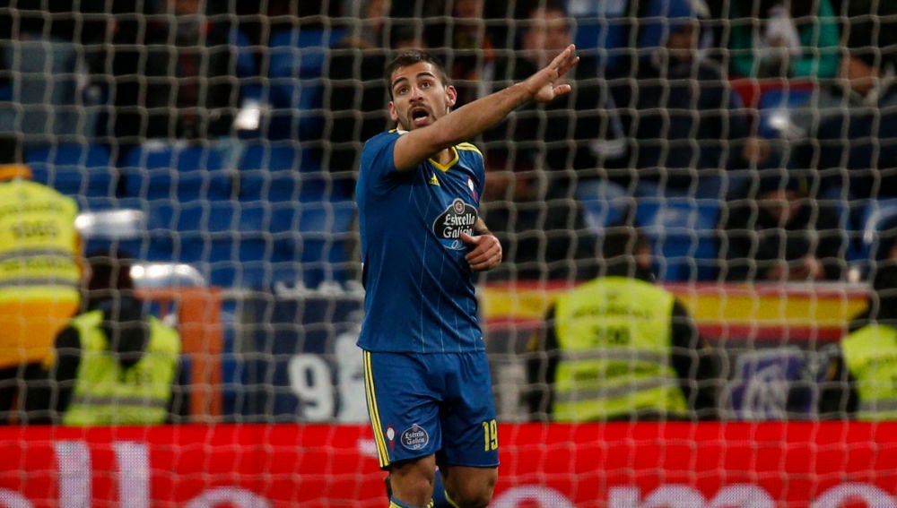 Jonny Castro durante un partido con el Celta