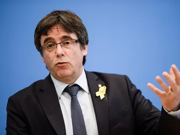 Carles Puigdemont en rueda de prensa desde Berlín Carles Puigdemont en rueda de prensa desde Berlín