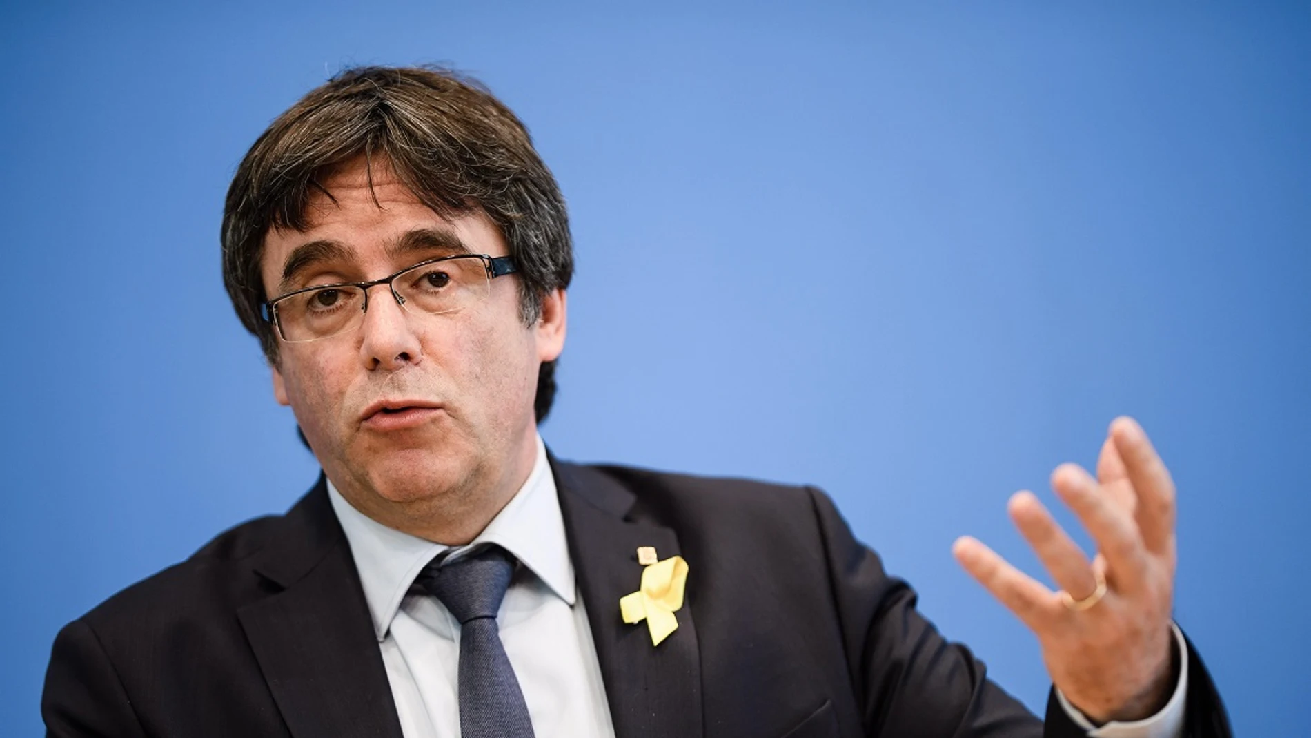 Carles Puigdemont en rueda de prensa desde Berlín Carles Puigdemont en rueda de prensa desde Berlín
