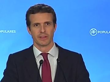 El presidente del PP, Pablo Casado