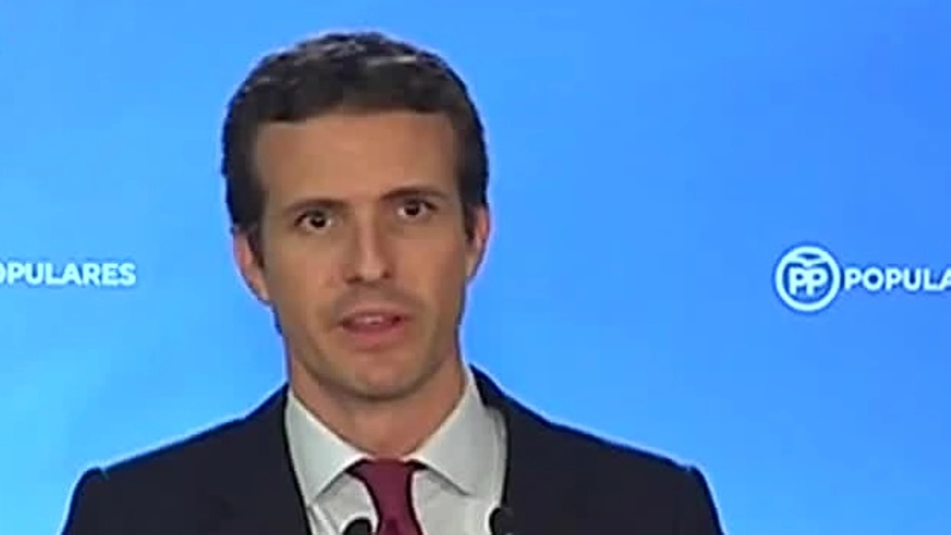 El presidente del PP, Pablo Casado El presidente del PP, Pablo Casado