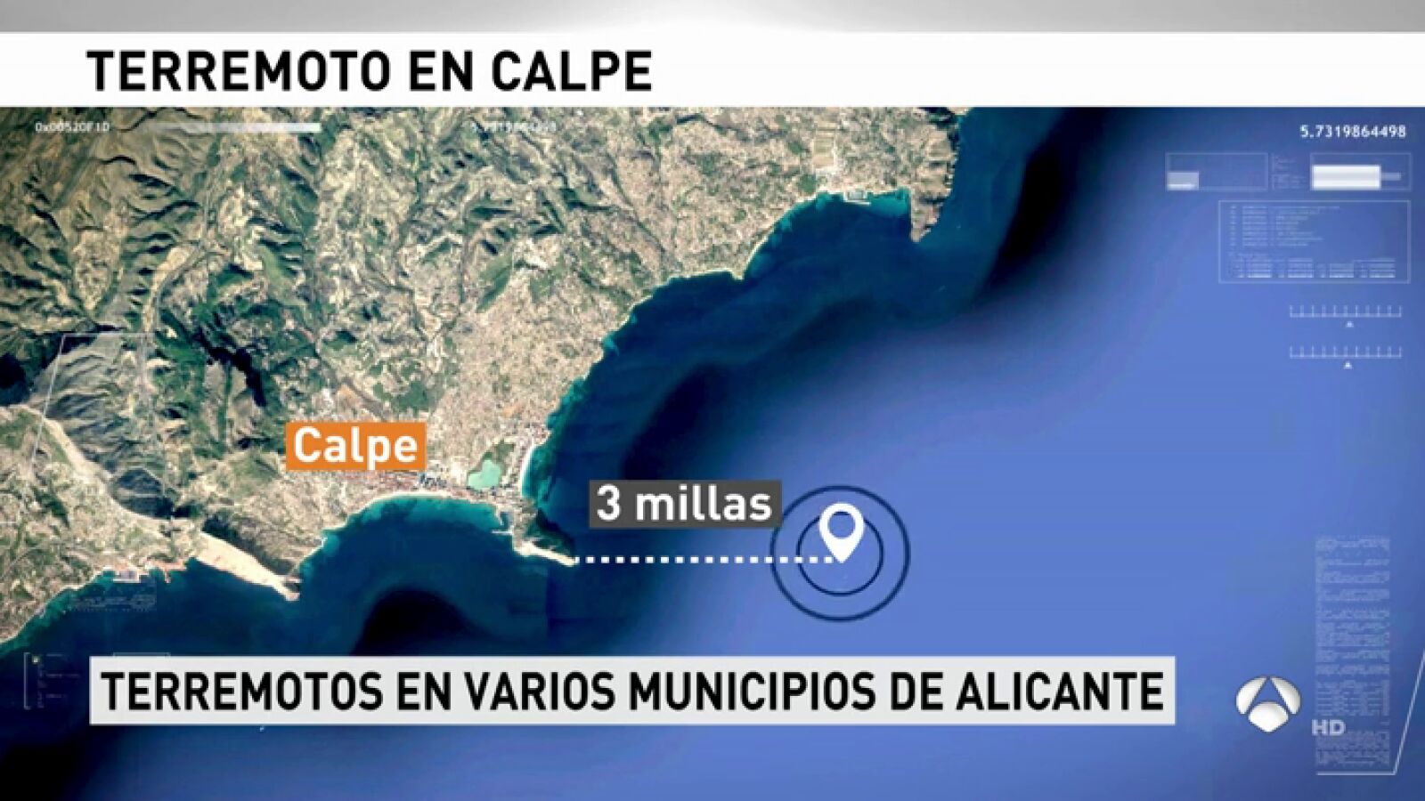 Se registran tres terremotos con una magnitud de entre 2 y 3,1 en Calpe