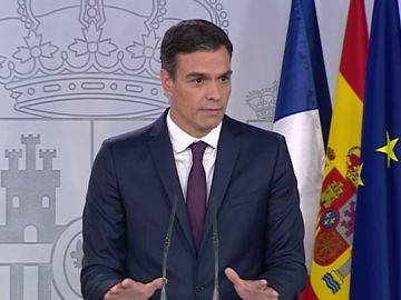 Pedro Sánchez durante su intervención.