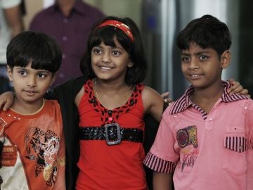 Los niños de 'Slumdog Millionaire'