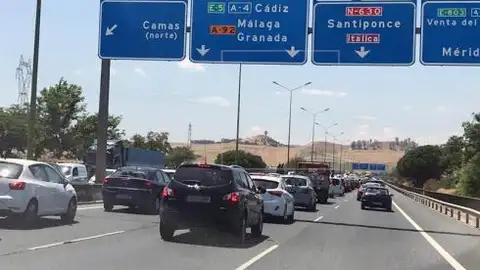 En la imagen una carretera en la operación salida En la imagen una carretera en la operación salida