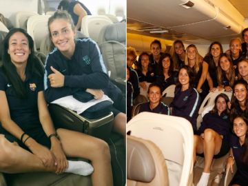 El equipo femenino del Barcelona viaja en business a Los Ángeles