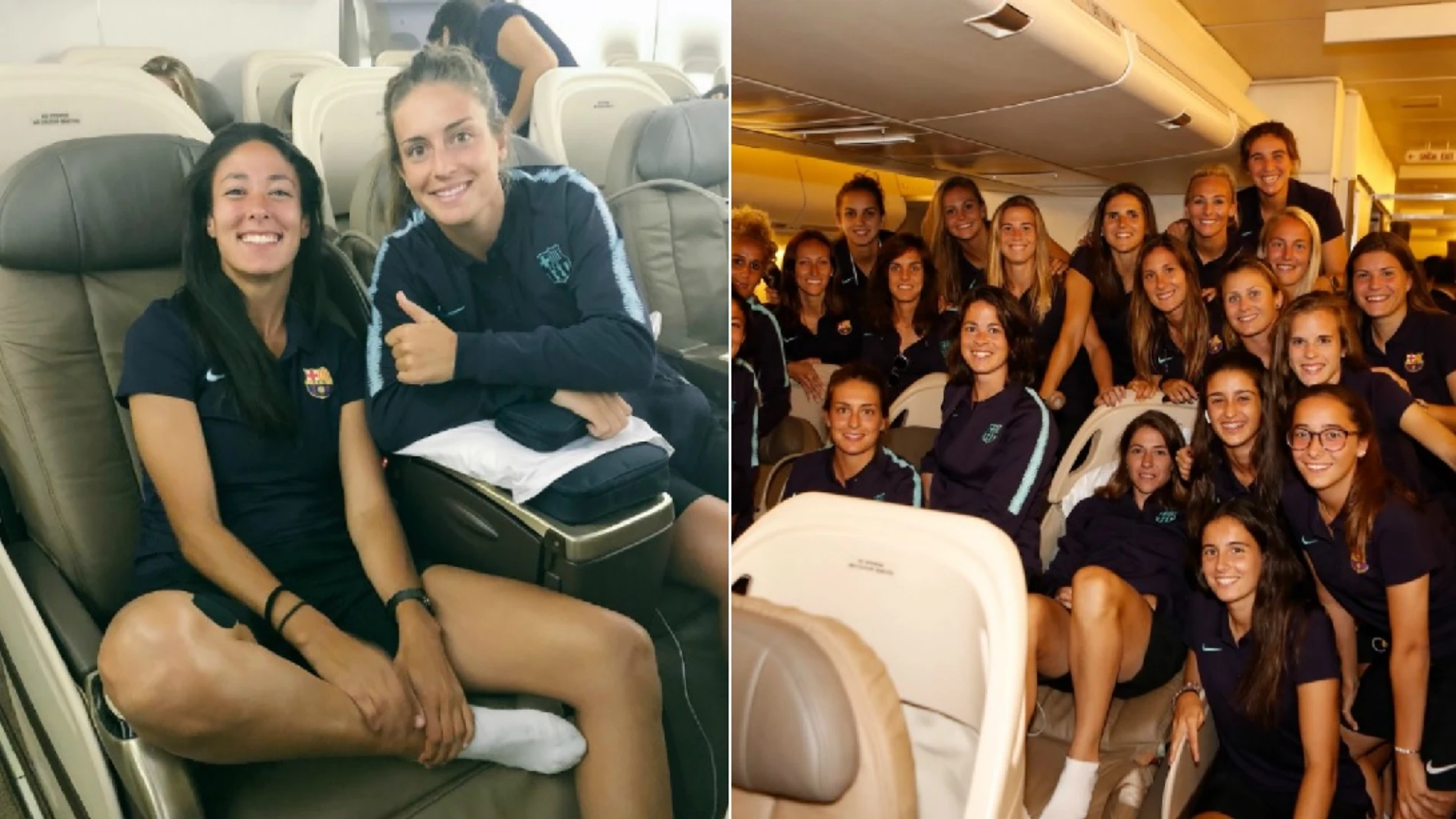 El equipo femenino del Barcelona viaja en business a Los Ángeles El equipo femenino del Barcelona viaja en business a Los Ángeles