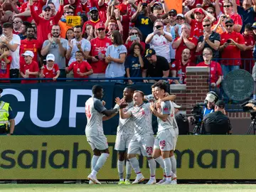 El Liverpool celebra un gol El Liverpool celebra un gol