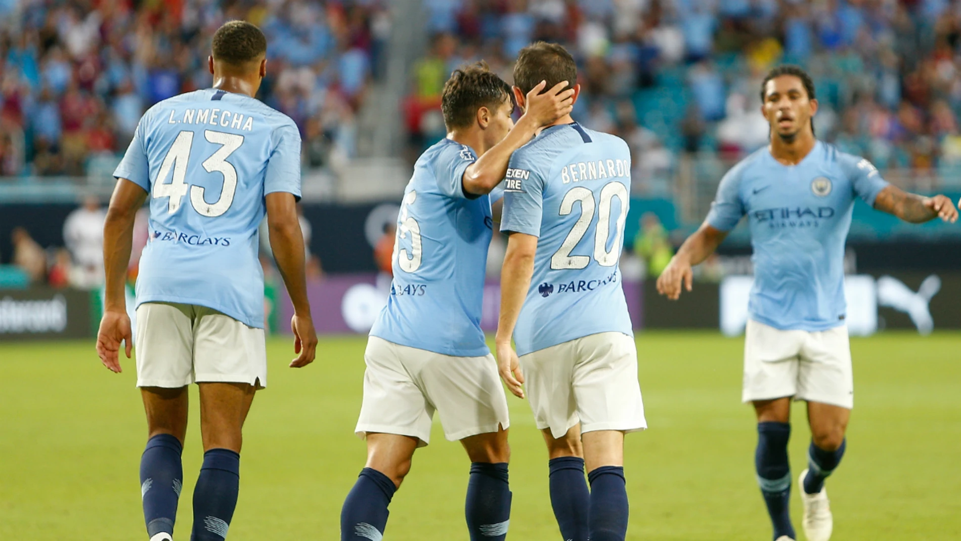 El Manchester City celebra un gol El Manchester City celebra un gol