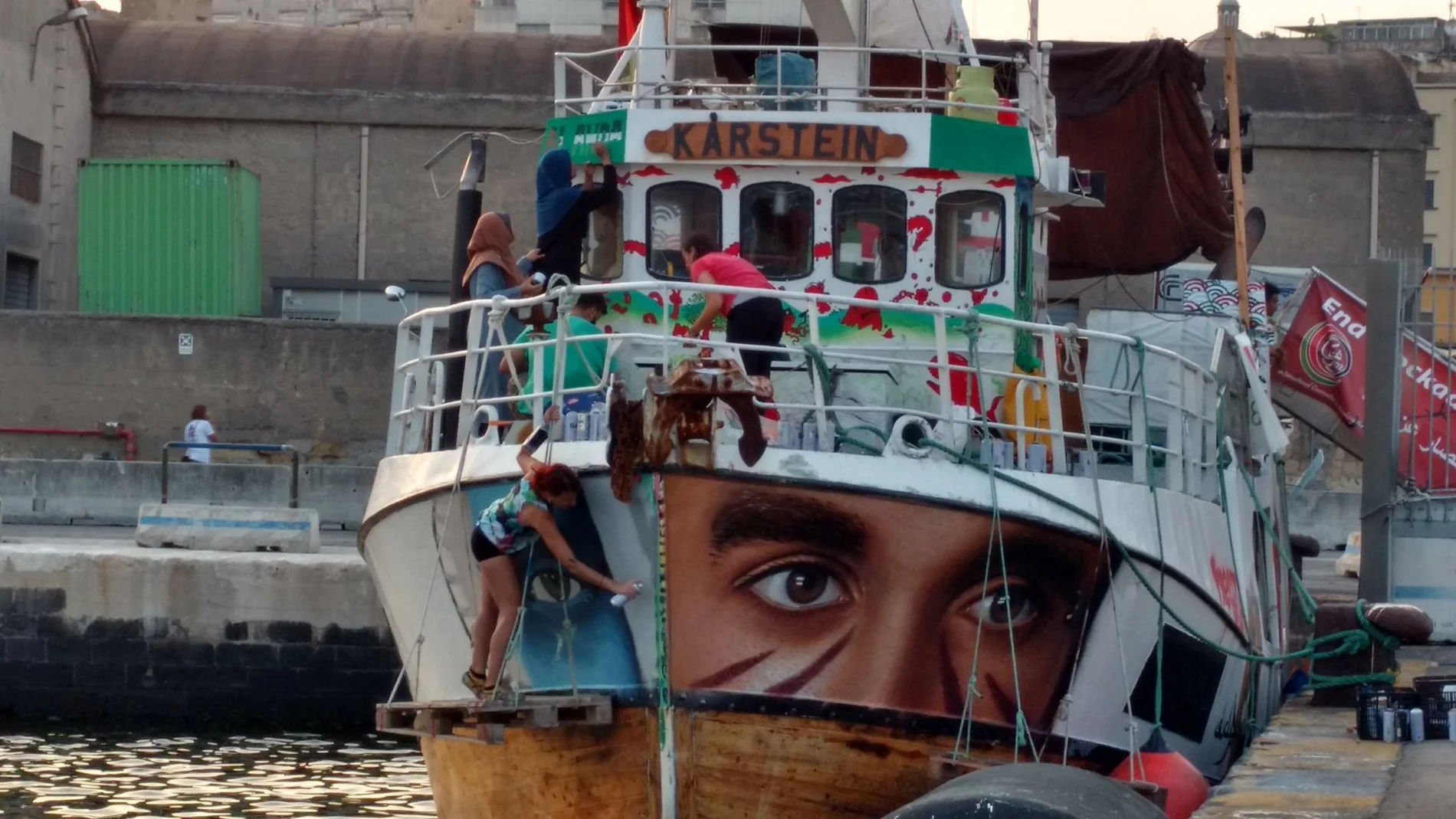 Foto del un barco 'Flotilla de la libertad' Foto del un barco 'Flotilla de la libertad'
