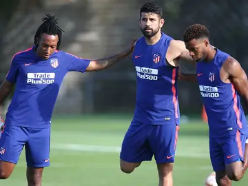 Thomas Lemar entrenando con el Atlético Thomas Lemar entrenando con el Atlético
