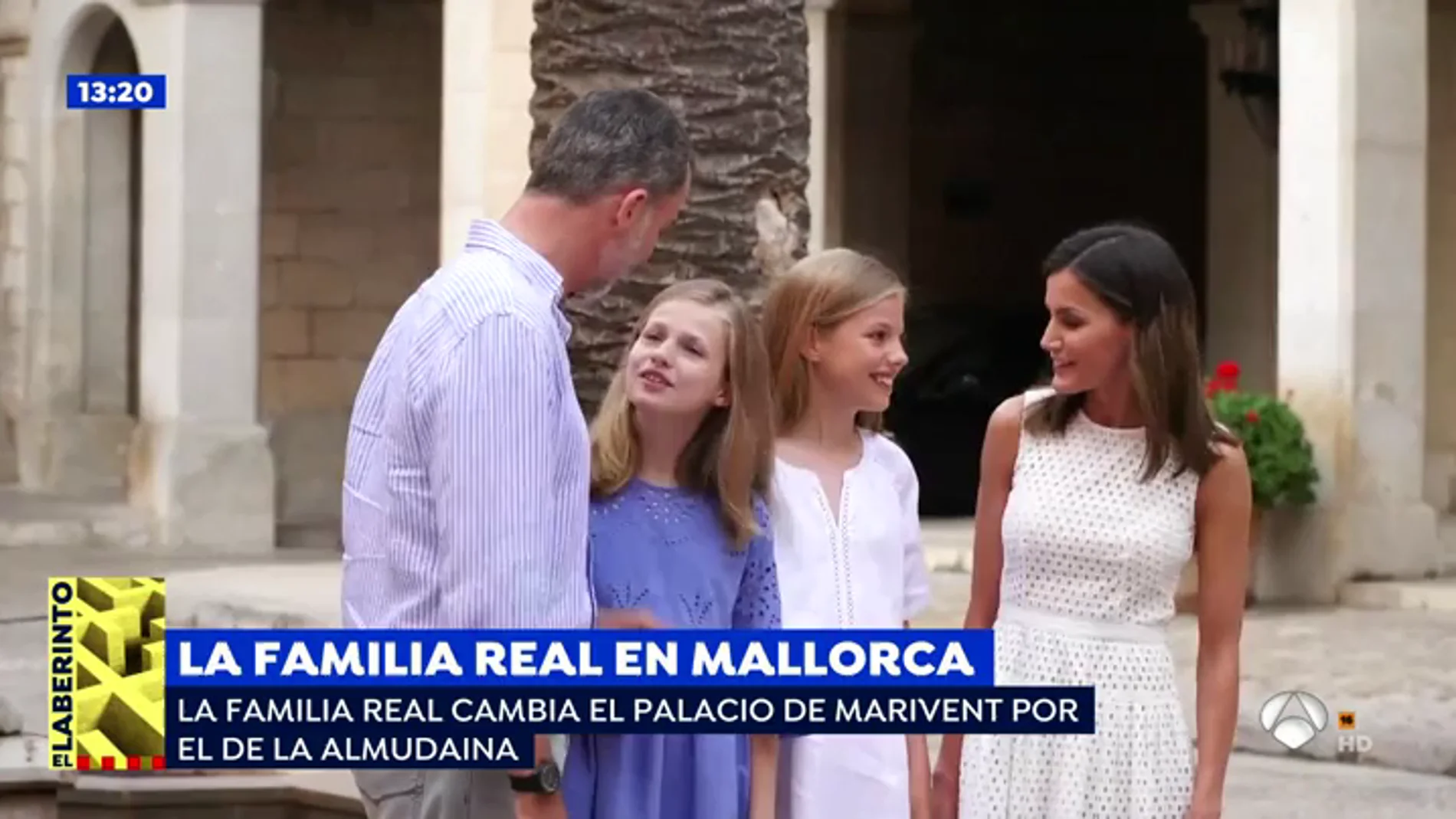 Las infantas contestan por primera vez a la prensa en su visita a Palma de Mallorca