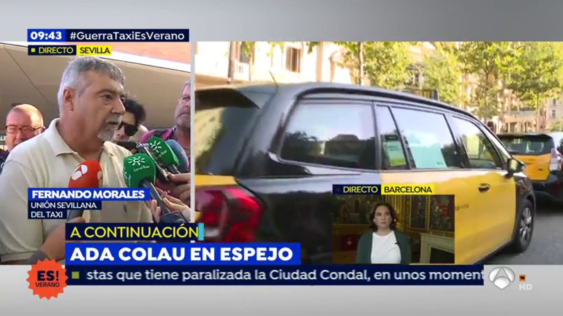 Los taxistas de Sevilla siguen en pie de guerra: "Esto es un alzamiento de taxistas no de asociaciones"