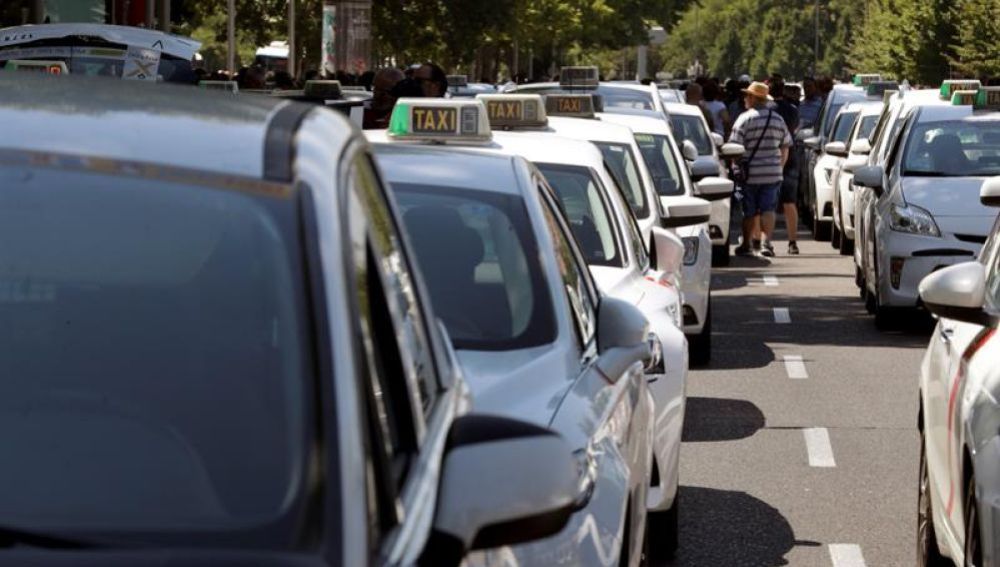 Manifestación taxistas Madrid 